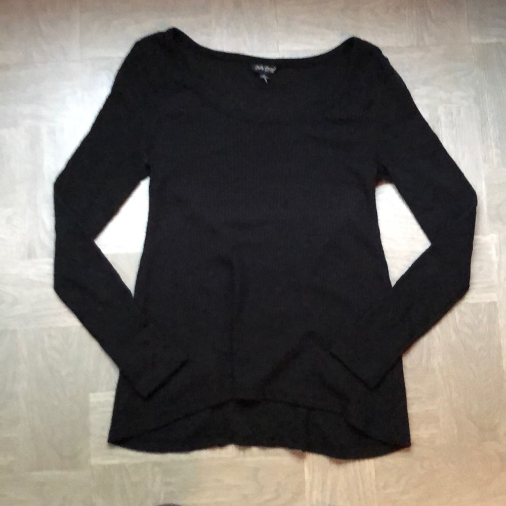 Lucky brand black sheer top size medium GUC